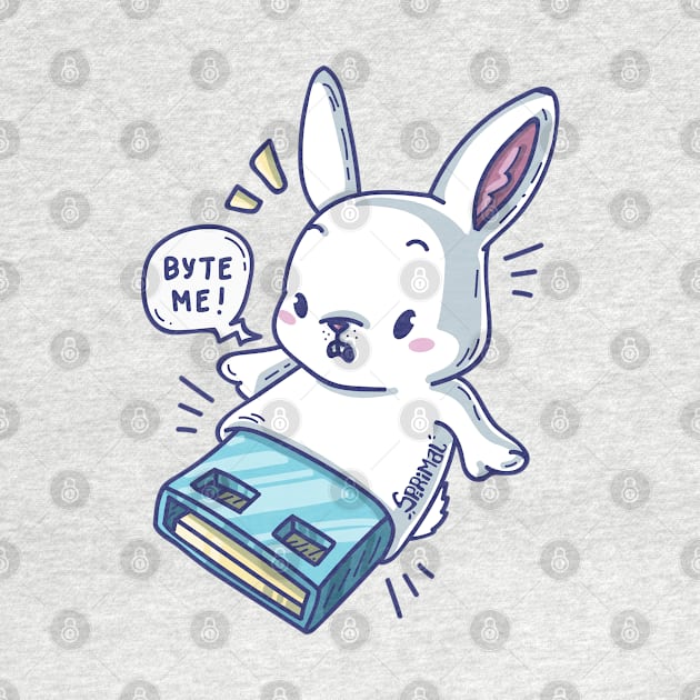 Cute rabbit flashdive saying "Byte me" by SPIRIMAL